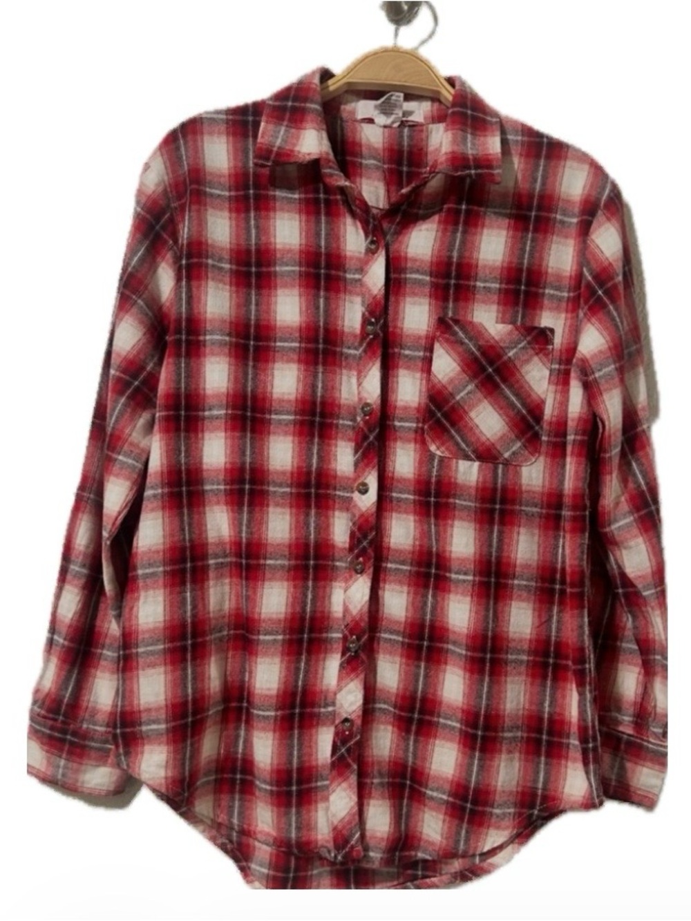 L.I.F.E. Red Plaid Button-Up Flannel Shirt